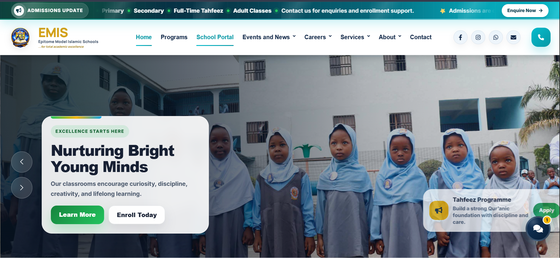 Epitome Model Islamic Schools Website